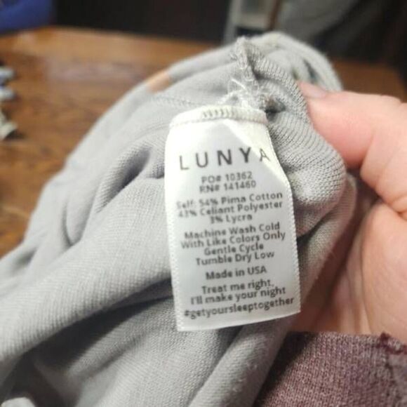 Lunya Pull On Restore Pocket Leggings Size Large Grey Cotton Blend - Picture 4 of 7